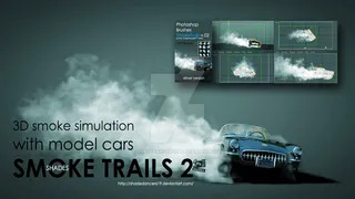 超酷的汽车烟雾和雾气效果PS笔刷