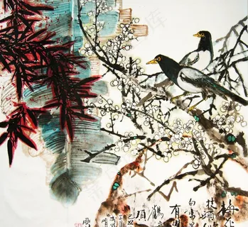 水墨花鸟图片 水墨花鸟图片