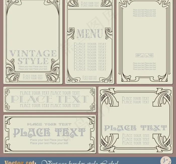 欧式花纹图片eps,ai矢量模版下载