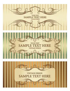 精美线条花纹商标矢量素材