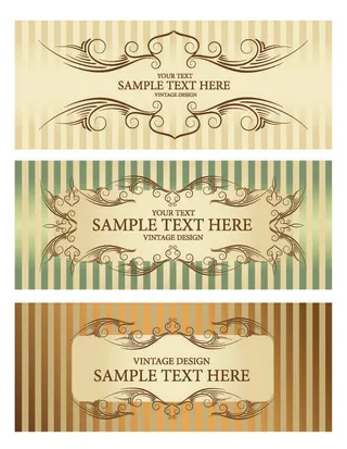 精美线条花纹商标矢量素材