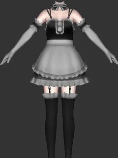 花边连衣裙01_18 3D箱娘服装...