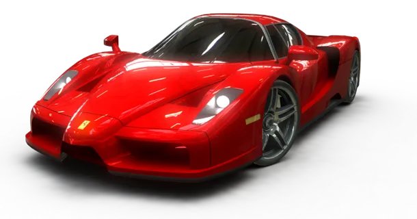红色法拉利跑车效果图免抠png透明素材