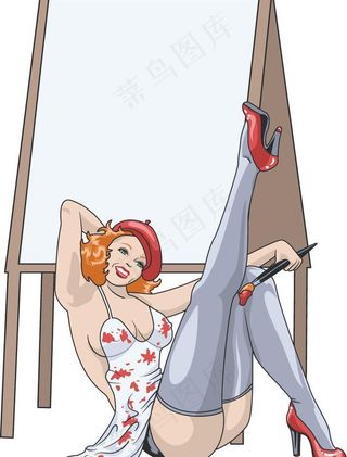 时尚女性矢量素材图片