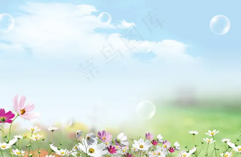 绿色春天展板背景