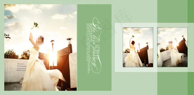 韩式婚纱照psd模板(5748X2835(DPI:200))psd模版下载