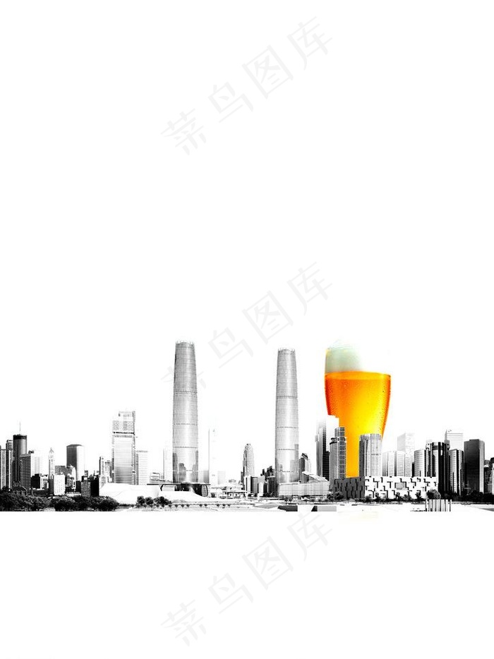 啤酒创意图片psd模版下载