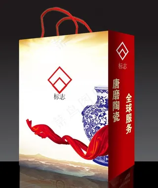 陶瓷手提袋 (注平面图)图片