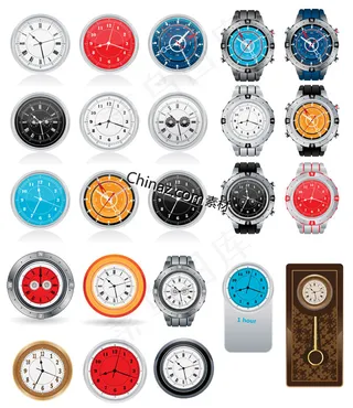 手表钟表矢量素材下载