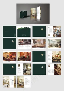家居室内设计画册矢量素材