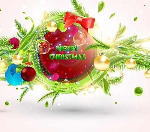 华丽圣诞背景矢量素材二