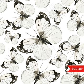 可爱动物北欧装饰插画无缝背景矢量素...