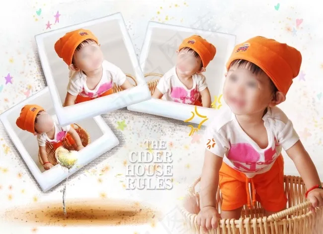 儿童PSD相册模板(3543X2571(DPI:300))psd模版下载