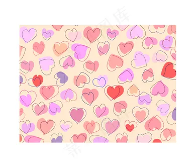 可爱的心形背景