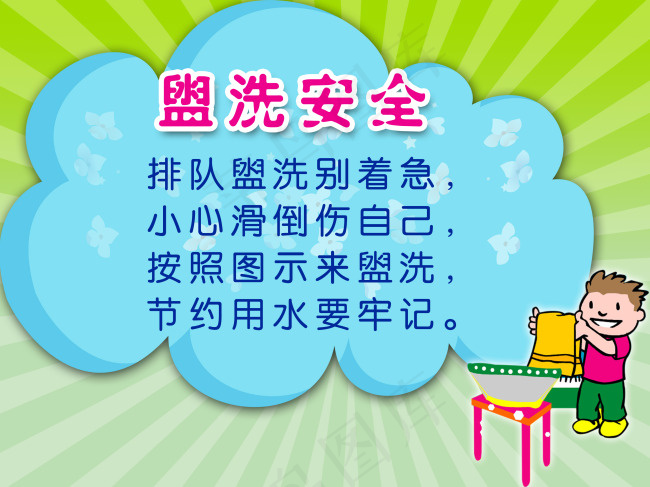 小朋友盥洗安全psd模版下载