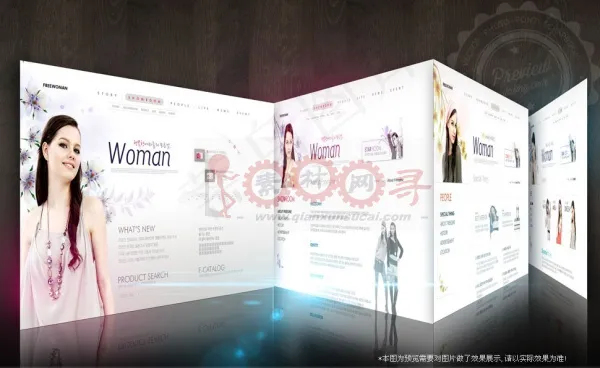 唯美的韩国女性网页设计模板psdpsd模版下载