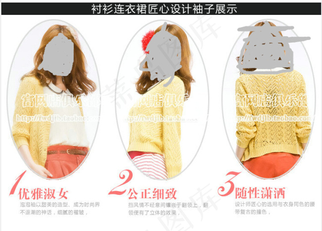 夏女上衣设计说明模板psd模版下载