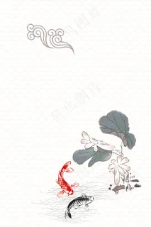 矢量古典中国风锦鲤祈福背景