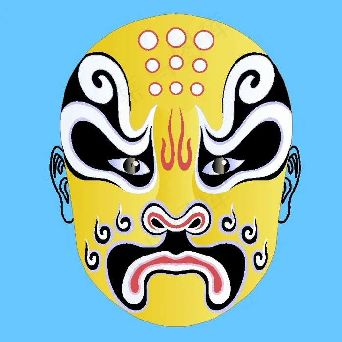 京剧脸谱 矢量CDR_09cdr矢量模版下载