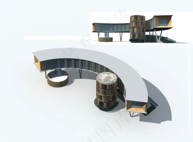 多层公共建筑设计3D模型