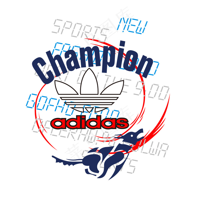 印花矢量图 徽章标记 休闲 运动品...