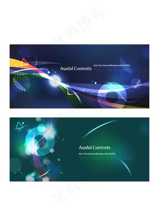 梦幻抽象艺术背景矢量图