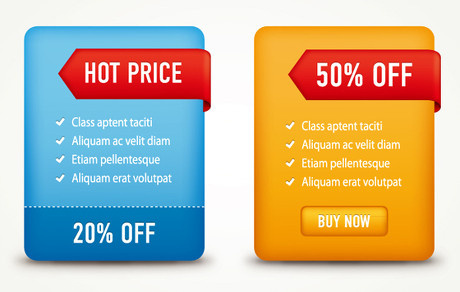 时尚折扣包边标签矢量素材