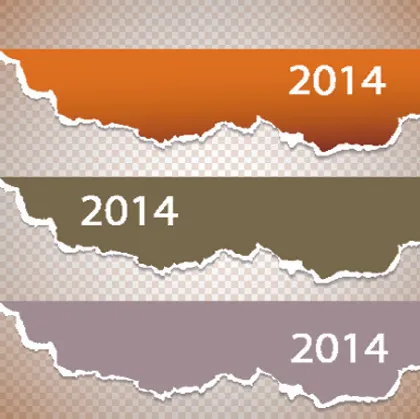 2014撕纸banner矢量素材
