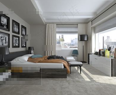 免费卧室空间效果3D模型素材