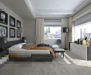 免费卧室空间效果3D模型素材