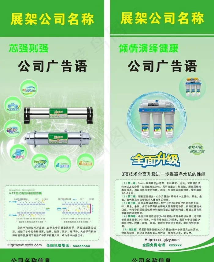 x展架 净水展架设计图片(1250X1800)cdr矢量模版下载