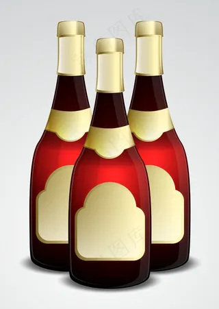 香槟酒瓶矢量