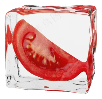 冰块西红柿高清素材下载