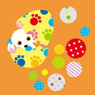 印花矢量图 可爱卡通 卡通动物 小...