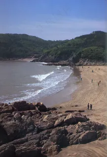宁波象山松兰山海滨沙滩图片