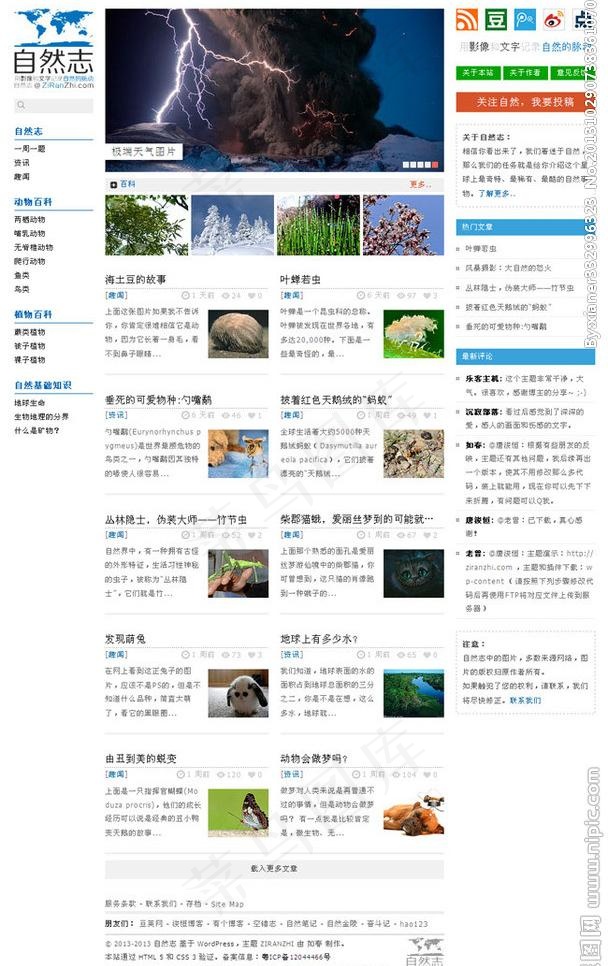 自然志wp主题图片