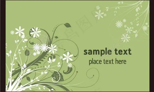 绿色花纹背景图片