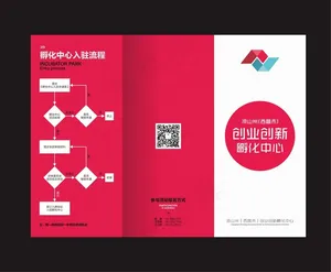 红色三折页