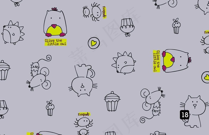 动物背景 卡通背景图片