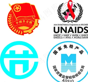 共青团团徽国际爱滋病组织国家节图片 共青团团徽国际爱滋病组织国家节图片