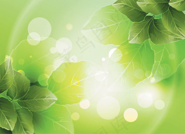 梦幻植物背景矢量素材3