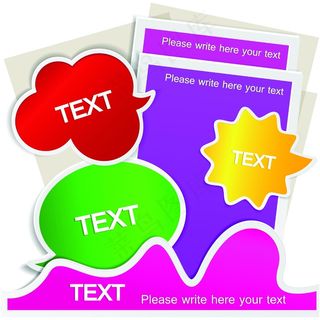 可爱绚丽文件夹矢量素材