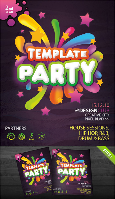 炫彩宣传海报PS素材