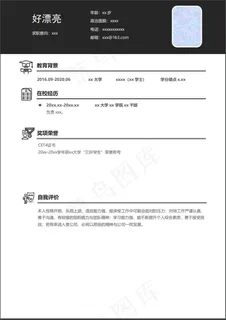 免费简约简历模板