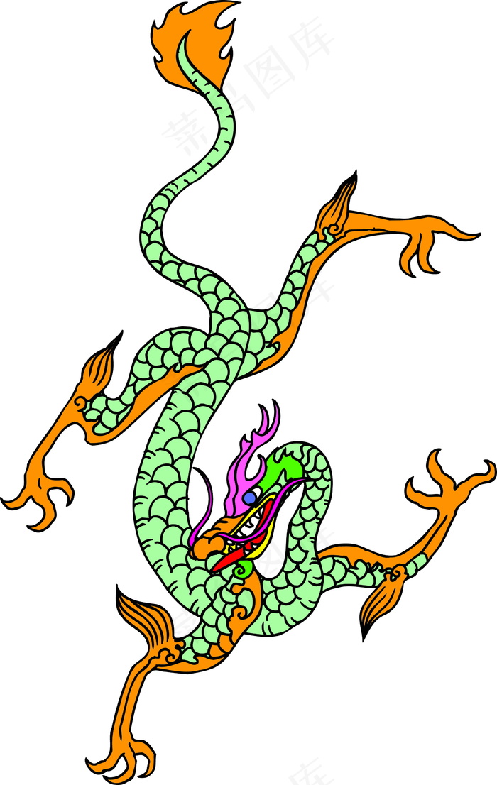 青龙眺望图腾