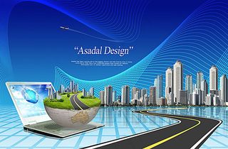 科技展板背景素材