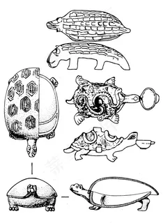 传统吉祥动物纹样龟器皿 传统吉祥动物纹样龟器皿