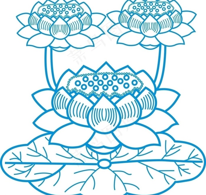 荷花矢量图片