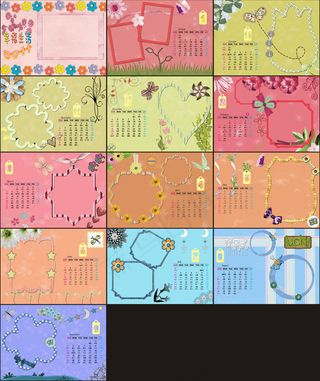 幸福生活2011年卡通台历模板