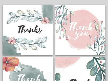 精美时尚花卉花纹背景卡片矢量素材